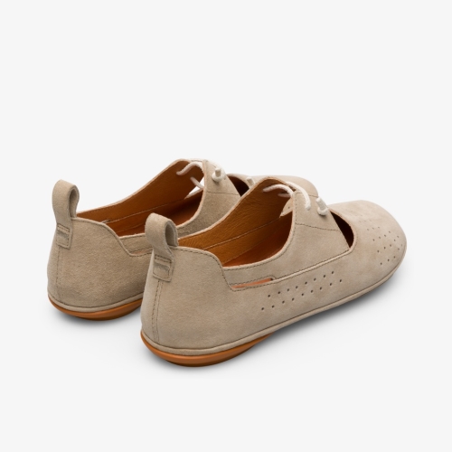 Camper Right Womens Flat Shoes US-27718 Beige USA Stockists